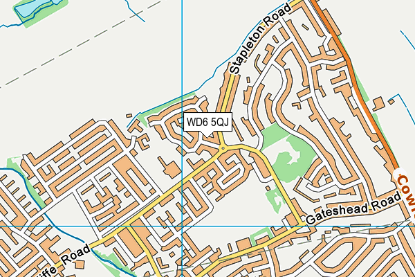 WD6 5QJ map - OS VectorMap District (Ordnance Survey) WD6 5QJ map - OS VectorMap District (Ordnance Survey)