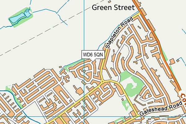 WD6 5QN map - OS VectorMap District (Ordnance Survey) WD6 5QN map - OS VectorMap District (Ordnance Survey)