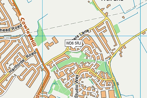 WD6 5RJ map - OS VectorMap District (Ordnance Survey) WD6 5RJ map - OS VectorMap District (Ordnance Survey)