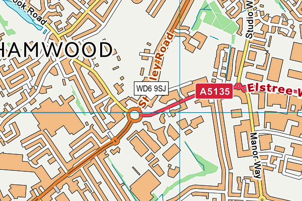 WD6 9SJ map - OS VectorMap District (Ordnance Survey) WD6 9SJ map - OS VectorMap District (Ordnance Survey)