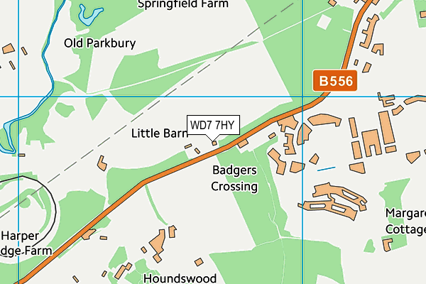WD7 7HY map - OS VectorMap District (Ordnance Survey) WD7 7HY map - OS VectorMap District (Ordnance Survey)