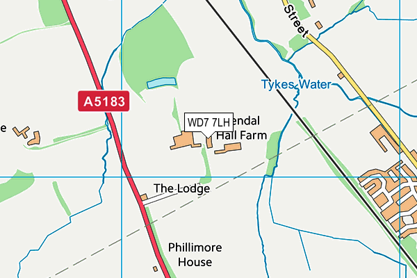 WD7 7LH map - OS VectorMap District (Ordnance Survey) WD7 7LH map - OS VectorMap District (Ordnance Survey)