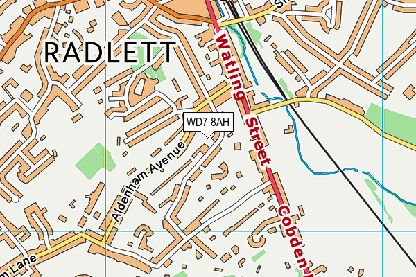 WD7 8AH map - OS VectorMap District (Ordnance Survey) WD7 8AH map - OS VectorMap District (Ordnance Survey)