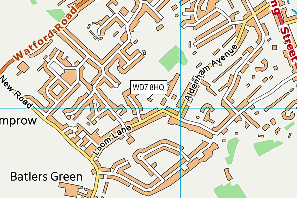 WD7 8HQ map - OS VectorMap District (Ordnance Survey) WD7 8HQ map - OS VectorMap District (Ordnance Survey)