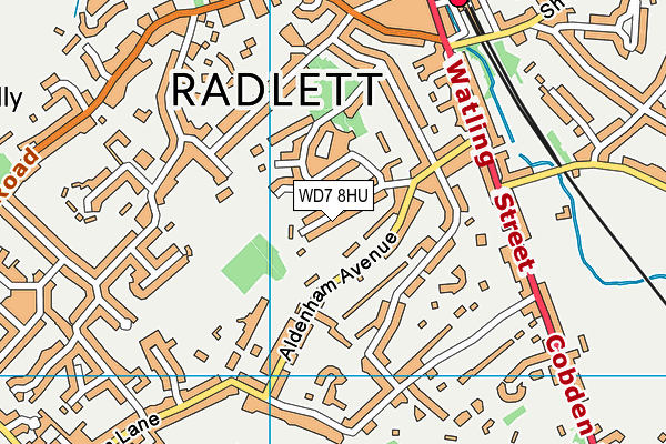 WD7 8HU map - OS VectorMap District (Ordnance Survey) WD7 8HU map - OS VectorMap District (Ordnance Survey)