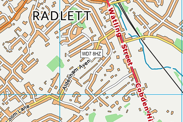 WD7 8HZ map - OS VectorMap District (Ordnance Survey) WD7 8HZ map - OS VectorMap District (Ordnance Survey)