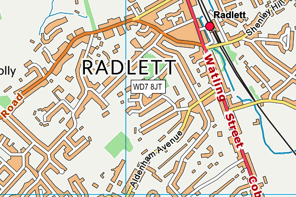 WD7 8JT map - OS VectorMap District (Ordnance Survey) WD7 8JT map - OS VectorMap District (Ordnance Survey)