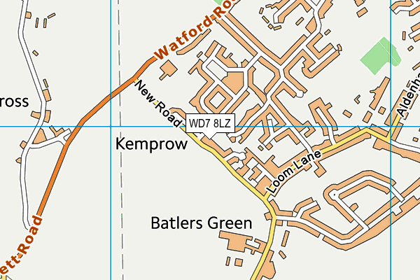 WD7 8LZ map - OS VectorMap District (Ordnance Survey) WD7 8LZ map - OS VectorMap District (Ordnance Survey)