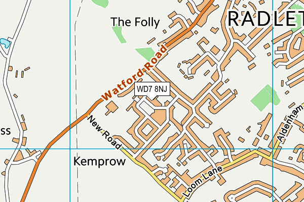 WD7 8NJ map - OS VectorMap District (Ordnance Survey) WD7 8NJ map - OS VectorMap District (Ordnance Survey)