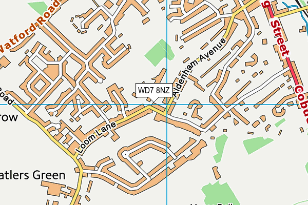WD7 8NZ map - OS VectorMap District (Ordnance Survey) WD7 8NZ map - OS VectorMap District (Ordnance Survey)