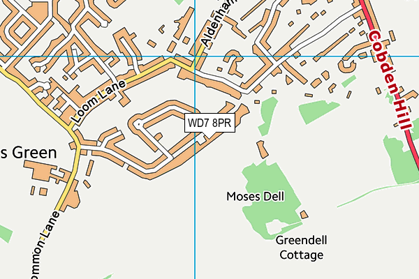 WD7 8PR map - OS VectorMap District (Ordnance Survey) WD7 8PR map - OS VectorMap District (Ordnance Survey)