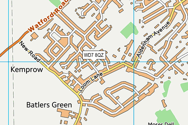 WD7 8QZ map - OS VectorMap District (Ordnance Survey) WD7 8QZ map - OS VectorMap District (Ordnance Survey)