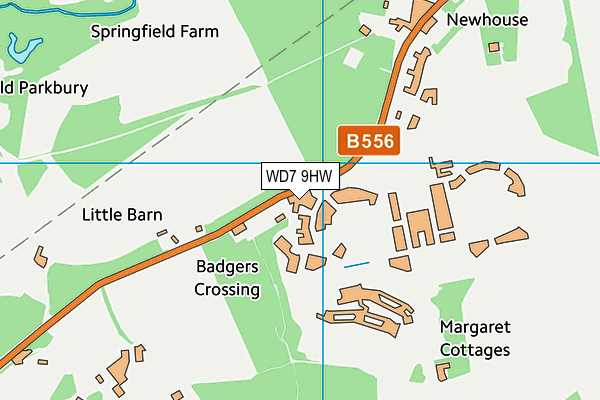 WD7 9HW map - OS VectorMap District (Ordnance Survey) WD7 9HW map - OS VectorMap District (Ordnance Survey)