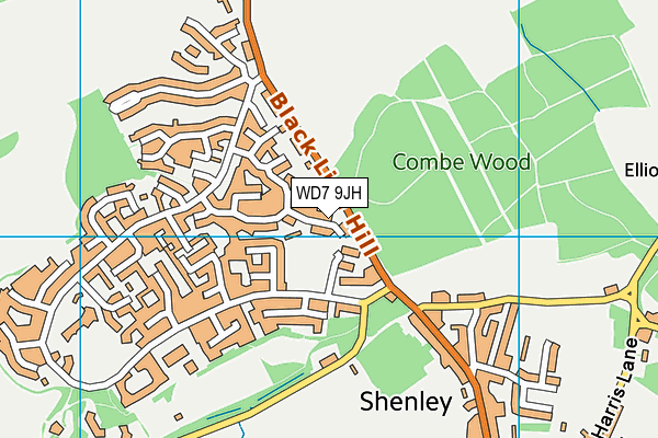 WD7 9JH map - OS VectorMap District (Ordnance Survey) WD7 9JH map - OS VectorMap District (Ordnance Survey)
