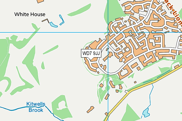 WD7 9JJ map - OS VectorMap District (Ordnance Survey) WD7 9JJ map - OS VectorMap District (Ordnance Survey)
