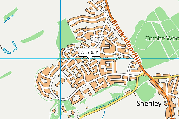 WD7 9JY map - OS VectorMap District (Ordnance Survey) WD7 9JY map - OS VectorMap District (Ordnance Survey)