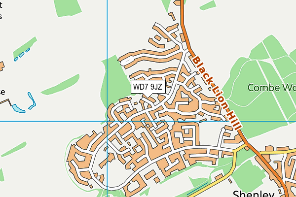 WD7 9JZ map - OS VectorMap District (Ordnance Survey) WD7 9JZ map - OS VectorMap District (Ordnance Survey)