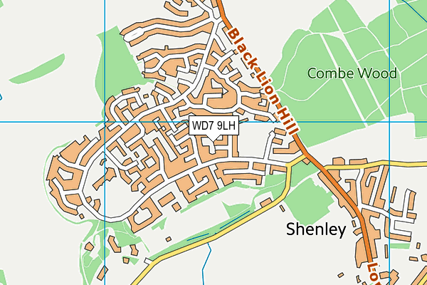 WD7 9LH map - OS VectorMap District (Ordnance Survey) WD7 9LH map - OS VectorMap District (Ordnance Survey)