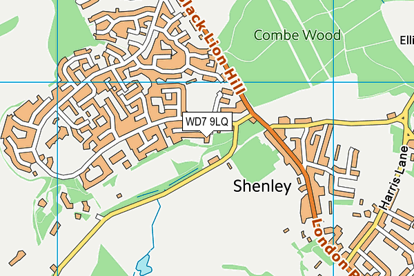 WD7 9LQ map - OS VectorMap District (Ordnance Survey) WD7 9LQ map - OS VectorMap District (Ordnance Survey)