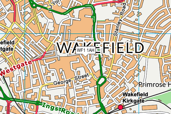 WF1 1AH map - OS VectorMap District (Ordnance Survey) WF1 1AH map - OS VectorMap District (Ordnance Survey)
