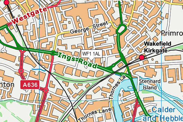 WF1 1AL map - OS VectorMap District (Ordnance Survey) WF1 1AL map - OS VectorMap District (Ordnance Survey)