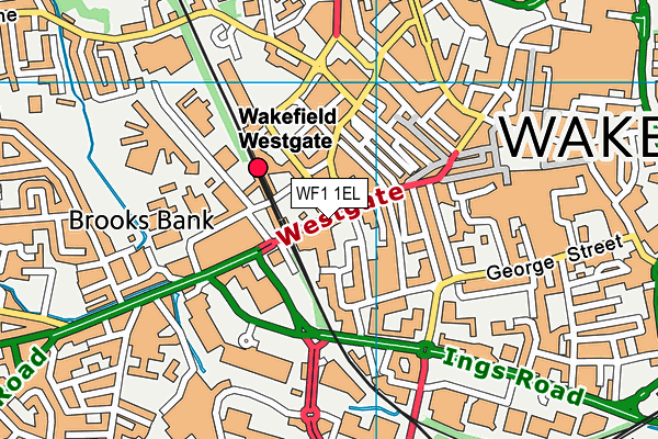 WF1 1EL map - OS VectorMap District (Ordnance Survey) WF1 1EL map - OS VectorMap District (Ordnance Survey)