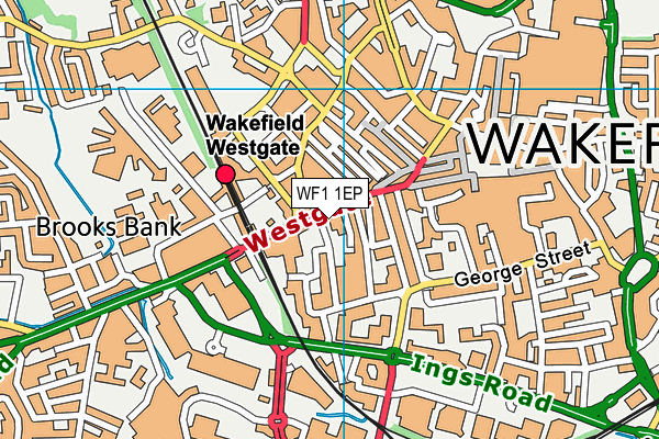 WF1 1EP map - OS VectorMap District (Ordnance Survey) WF1 1EP map - OS VectorMap District (Ordnance Survey)