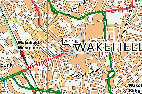 WF1 1HD map - OS VectorMap District (Ordnance Survey) WF1 1HD map - OS VectorMap District (Ordnance Survey)