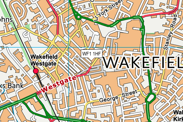 WF1 1HF map - OS VectorMap District (Ordnance Survey) WF1 1HF map - OS VectorMap District (Ordnance Survey)