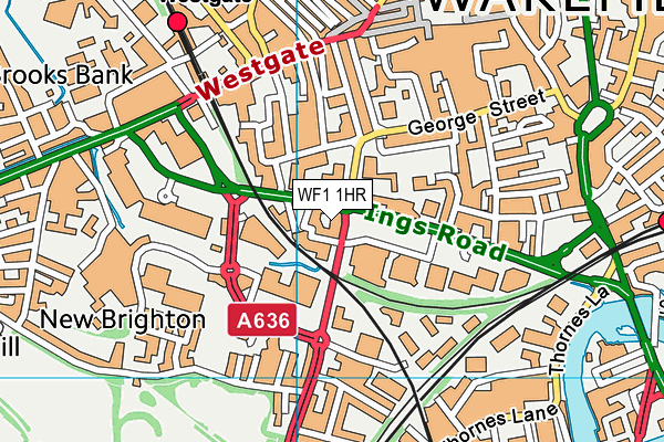WF1 1HR map - OS VectorMap District (Ordnance Survey) WF1 1HR map - OS VectorMap District (Ordnance Survey)