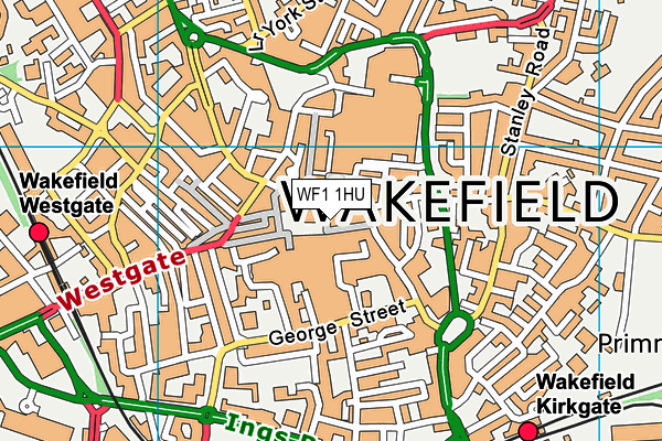 WF1 1HU map - OS VectorMap District (Ordnance Survey) WF1 1HU map - OS VectorMap District (Ordnance Survey)