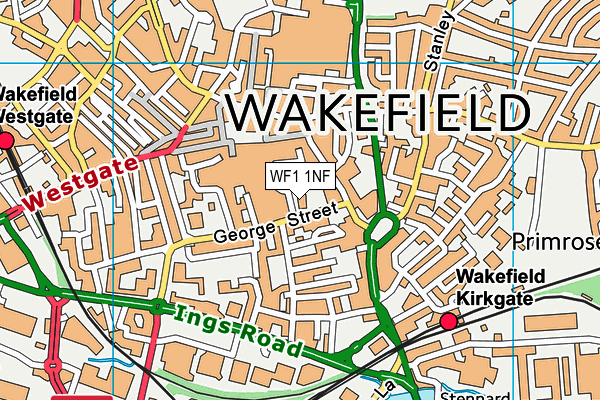 WF1 1NF map - OS VectorMap District (Ordnance Survey) WF1 1NF map - OS VectorMap District (Ordnance Survey)