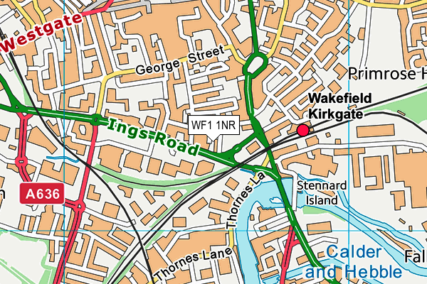 WF1 1NR map - OS VectorMap District (Ordnance Survey) WF1 1NR map - OS VectorMap District (Ordnance Survey)