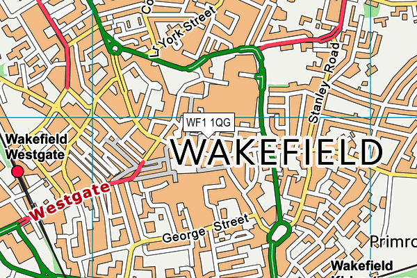 WF1 1QG map - OS VectorMap District (Ordnance Survey) WF1 1QG map - OS VectorMap District (Ordnance Survey)