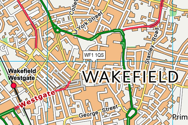 WF1 1QS map - OS VectorMap District (Ordnance Survey) WF1 1QS map - OS VectorMap District (Ordnance Survey)