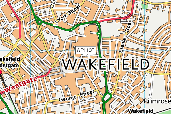 WF1 1QT map - OS VectorMap District (Ordnance Survey) WF1 1QT map - OS VectorMap District (Ordnance Survey)