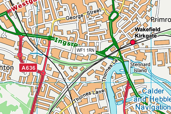 WF1 1RN map - OS VectorMap District (Ordnance Survey) WF1 1RN map - OS VectorMap District (Ordnance Survey)