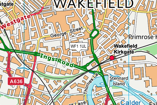 WF1 1UL map - OS VectorMap District (Ordnance Survey) WF1 1UL map - OS VectorMap District (Ordnance Survey)