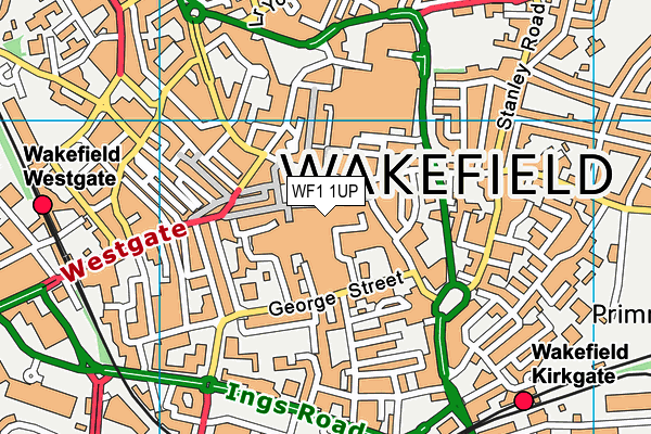 WF1 1UP map - OS VectorMap District (Ordnance Survey) WF1 1UP map - OS VectorMap District (Ordnance Survey)