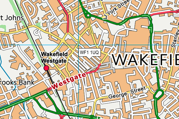 WF1 1UQ map - OS VectorMap District (Ordnance Survey) WF1 1UQ map - OS VectorMap District (Ordnance Survey)