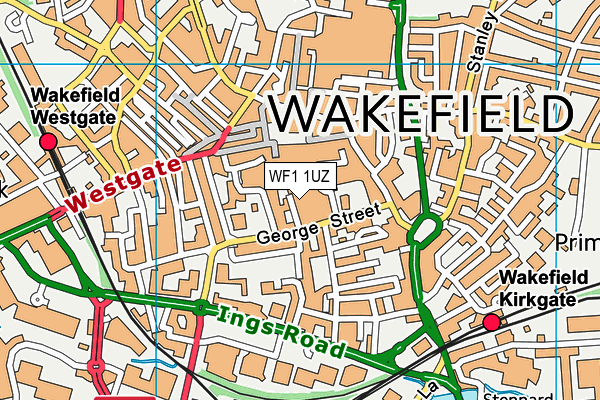 WF1 1UZ map - OS VectorMap District (Ordnance Survey) WF1 1UZ map - OS VectorMap District (Ordnance Survey)