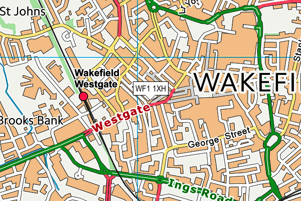 WF1 1XH map - OS VectorMap District (Ordnance Survey) WF1 1XH map - OS VectorMap District (Ordnance Survey)