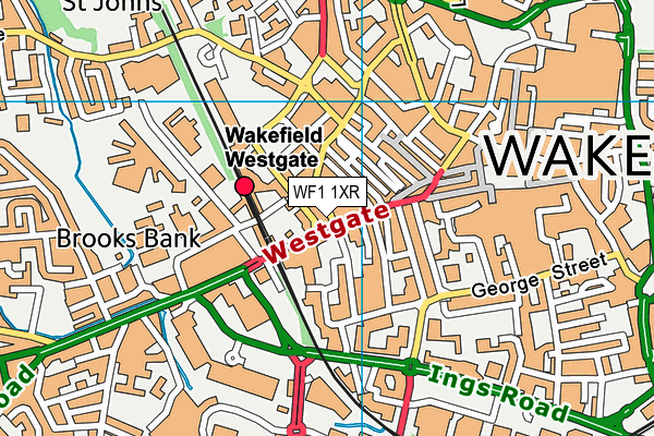 WF1 1XR map - OS VectorMap District (Ordnance Survey) WF1 1XR map - OS VectorMap District (Ordnance Survey)