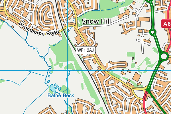 WF1 2AJ map - OS VectorMap District (Ordnance Survey) WF1 2AJ map - OS VectorMap District (Ordnance Survey)