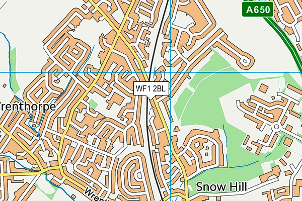 WF1 2BL map - OS VectorMap District (Ordnance Survey) WF1 2BL map - OS VectorMap District (Ordnance Survey)