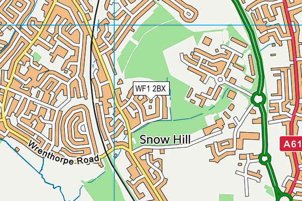 WF1 2BX map - OS VectorMap District (Ordnance Survey) WF1 2BX map - OS VectorMap District (Ordnance Survey)