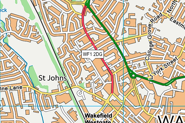 WF1 2DG map - OS VectorMap District (Ordnance Survey) WF1 2DG map - OS VectorMap District (Ordnance Survey)