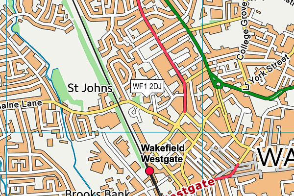 WF1 2DJ map - OS VectorMap District (Ordnance Survey) WF1 2DJ map - OS VectorMap District (Ordnance Survey)