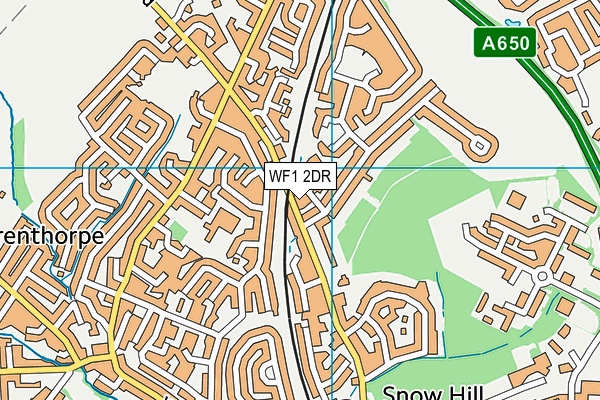 WF1 2DR map - OS VectorMap District (Ordnance Survey) WF1 2DR map - OS VectorMap District (Ordnance Survey)