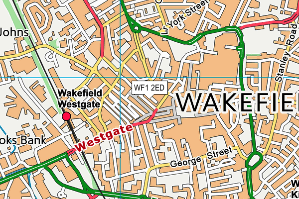 WF1 2ED map - OS VectorMap District (Ordnance Survey) WF1 2ED map - OS VectorMap District (Ordnance Survey)